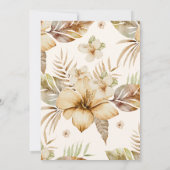 Botanische tropische Babydusche Einladung (Rückseite)