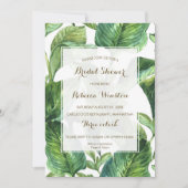 botanische tropische Blätter-Brautpartyeinladung Einladung (Vorderseite)