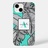 Botanische tropische Blätter Case-Mate iPhone Hülle (Rückseite)