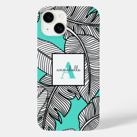 Botanische tropische Blätter Case-Mate iPhone Hülle (Rückseite)