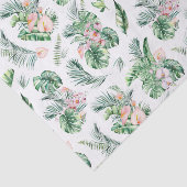 Botanische tropische Blätter und Blume Seidenpapier (Ausschnitt)