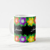 Botanische tropische Blume Kaffeetasse (Vorderseite Links)
