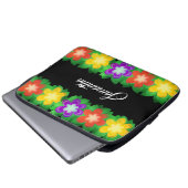 Botanische tropische Blume Laptopschutzhülle (Vorne Knopf)