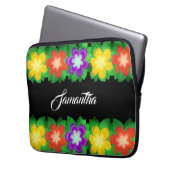 Botanische tropische Blume Laptopschutzhülle (Vorderseite Links)