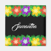 Botanische tropische Blume Magnet (Vorne)