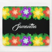Botanische tropische Blume Mousepad (Vorne)