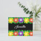 Botanische tropische Blume Postkarte (Stehend Vorderseite)