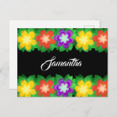 Botanische tropische Blume Postkarte (Vorne/Hinten)