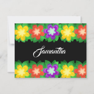 Botanische tropische Blume Postkarte