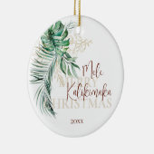 Botanische tropische Mele Kalikimaka | FOTO Keramik Ornament (Rechts)