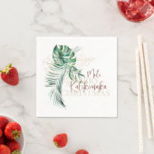 Botanische tropische Mele Kalikimaka | Weihnachten Serviette (Beispiel)