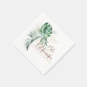 Botanische tropische Mele Kalikimaka | Weihnachten Serviette (Ecke)