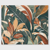 Botanische tropische Pflanze Geschenke für einen V Geschenkpapier (Flach)