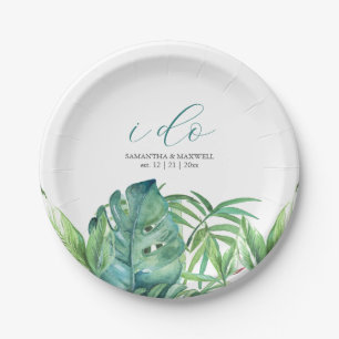Botanische tropische Teller