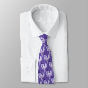 Botanische ultraviolette Hochzeits-mit Krawatte