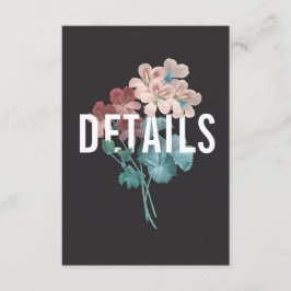 Botanische Umarmungs-Hochzeits-Einzelkarte Begleitkarte