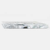 Botanische und florale Wasserfarbe in Dusty Blue Gästebuch (Rücken)