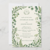 Botanische und grüne Hochzeiten Einladung (Vorderseite)