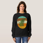 Botanische Vaskuläre Pflanze Grüne Blume Sweatshirt (Vorne ganz)