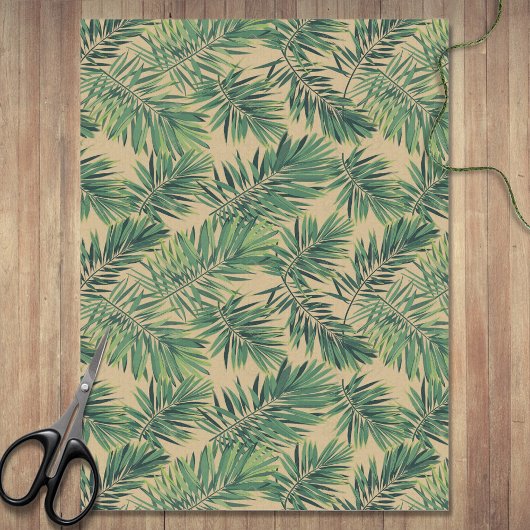 Botanische Vegetation auf Tan Seidenpapier