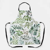 Botanische Vegetation Blätter Wasserfarbe Schürze (Vorderseite)