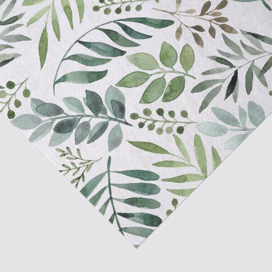 Botanische Vegetation Blätter Wasserfarbe Seidenpapier (Ausschnitt)