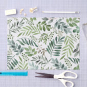 Botanische Vegetation Blätter Wasserfarbe  Seidenpapier (Handwerk)