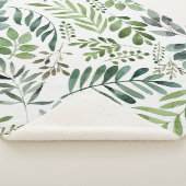 Botanische Vegetation Blätter Wasserfarbe Sherpadecke (3/4)