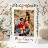 Botanische Vegetation & Bow Frohe Weihnachten 1 Fo