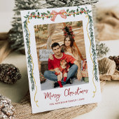 Botanische Vegetation & Bow Frohe Weihnachten 1 Fo