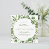 Botanische Vegetation Brautparty Einladung (Stehend Vorderseite)