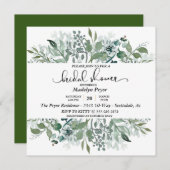 Botanische Vegetation Brautparty Einladung (Vorne/Hinten)