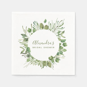 Botanische Vegetation Brautparty Serviette