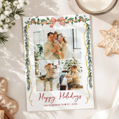 Botanische Vegetation Coquette Bow Weihnachten 3 F