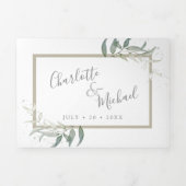 botanische Vegetation Dreifach Gefaltete Einladung (Cover)