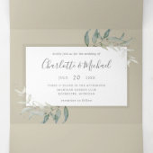 botanische Vegetation Dreifach Gefaltete Einladung (Innenseite Mitte)