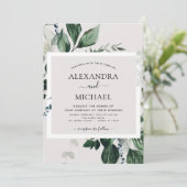 Botanische Vegetation Einladung (Stehend Vorderseite)