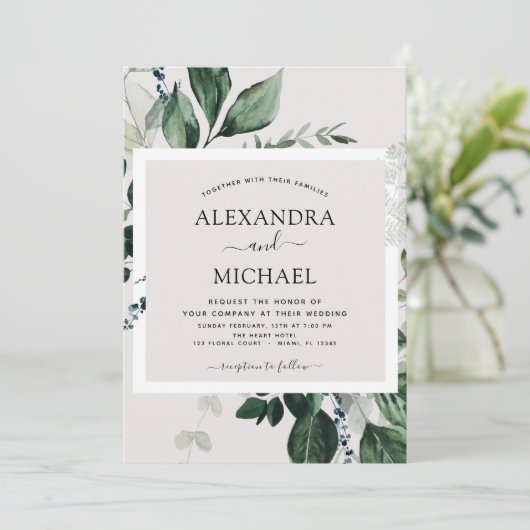 Botanische Vegetation Einladung (Stehend Vorderseite)