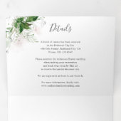 Botanische Vegetation Elegant Wedding Tri-Fold Inv Dreifach Gefaltete Einladung (Innen Erste Seite)