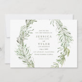 Botanische Vegetation Elegantes Foto Hochzeit Save The Date (Vorderseite)