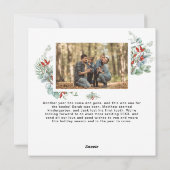 Botanische Vegetation Feiertagskarte (Rückseite)