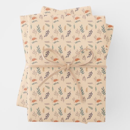 Botanische Vegetation Geschenkpapier Set (Beispiel)