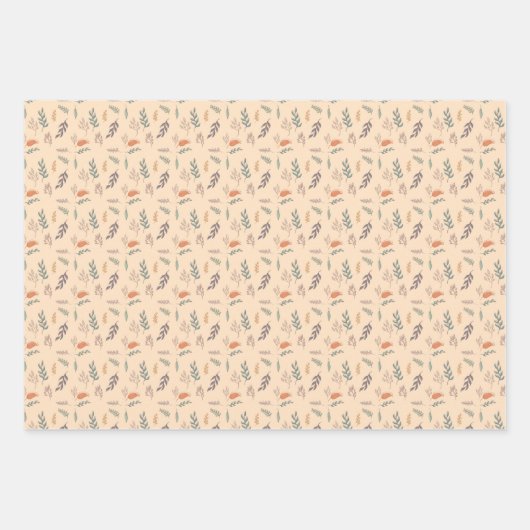 Botanische Vegetation Geschenkpapier Set (Vorderseite)