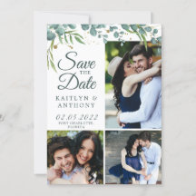 Botanische Vegetation Gold 7 Foto Save the Date