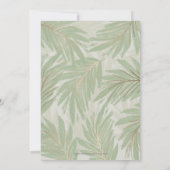 Botanische Vegetation Gold Modernes Brautparty Einladung (Rückseite)