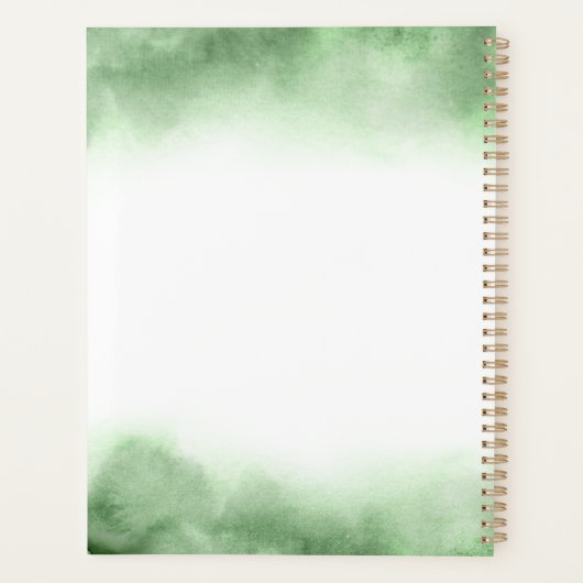 Botanische Vegetation & Gold Personalisiert jährli Planer (Rückseite)