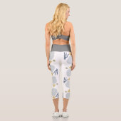 Botanische Vegetation Gray Capri Leggings (Rückseite)
