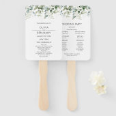 Botanische Vegetation | Hochzeitsprogramm Fächer (Vorne und Hinten)