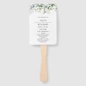 Botanische Vegetation | Hochzeitsprogramm Fächer (Vorderseite)