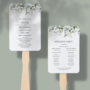 Botanische Vegetation Hochzeitsprogramm Fächer